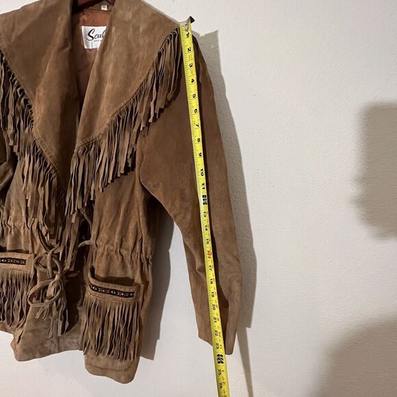 Scully Womens Suede Fringe Jacket Size 14 - Picture 6 of 7